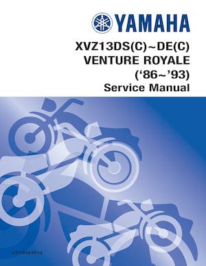 1986 1993 Yamaha Venture Service Manual With Supplements Lit11616xv14