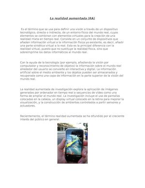 La Realidad Aumentada
