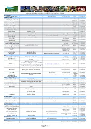 H - Associations culturelles et sportives