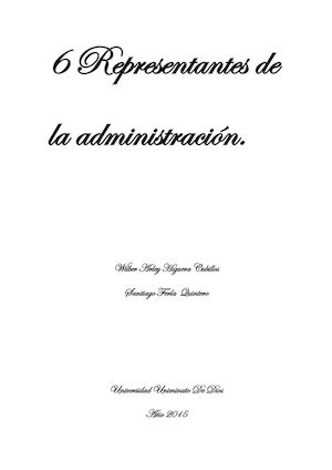 Los 6 Principales Personajes De La Administración