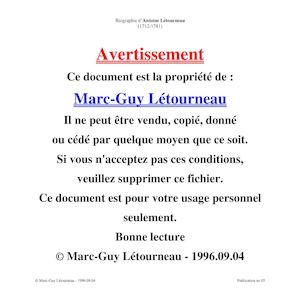 Antoine Létourneau Un des pionniers de Saint-Pierre-de-la-Rivière-du-Sud (1712-1781)