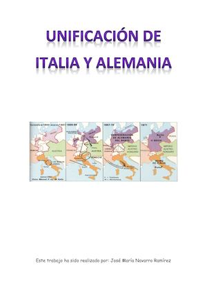Unificación Italia Y Alemania