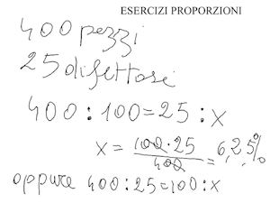 Esercizi Proporzioni