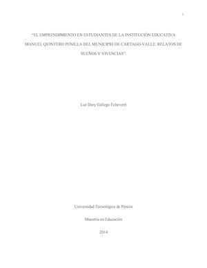 INVESTIGACIÓN DE EMPRENDIMIENTO EN LA ESCUELA