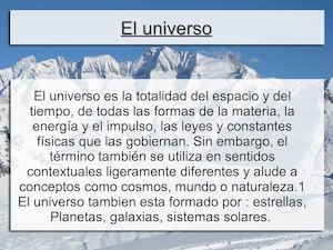 Presentación Del Universo