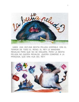 UNA  BESTIA  PELUDA  HORRIBLE Escondites De Papel