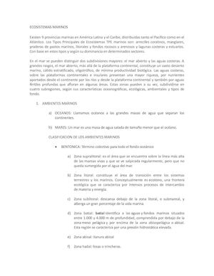 Ecosistemas Marinos Exposición Ecología 2
