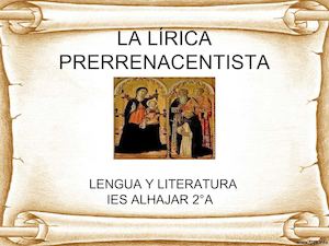 Trabajo Prerrenacentista De La Lírica