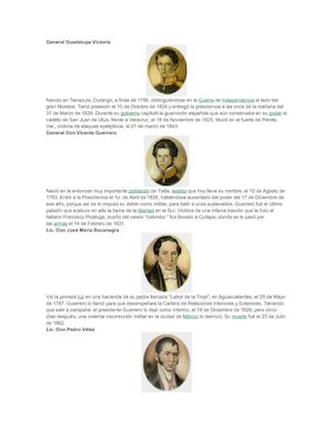 Presidentes De Mexico