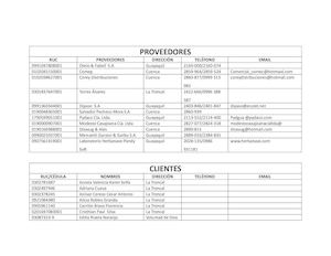 Proveedores