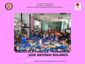Portafolio Biblioteca Pública "Monseñor José Antonio Bolaños"