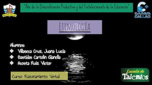 Etimología - 5° "A"