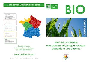 Brochure gamme maïs Biologique CODISEM