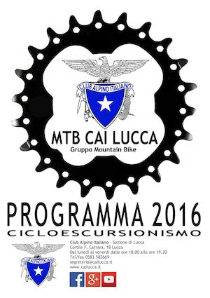 GRUPPO MTB CAI LUCCA - PROGRAMMA 2016