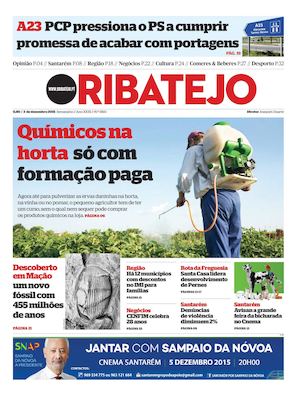 Edição 1560 do Jornal O Ribatejo - 3 de Dezembro de 2015
