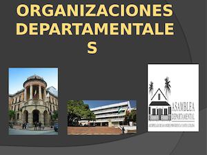 Las Organizaciones Departamentales