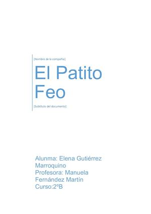 Patito Feo Elena 2ºb