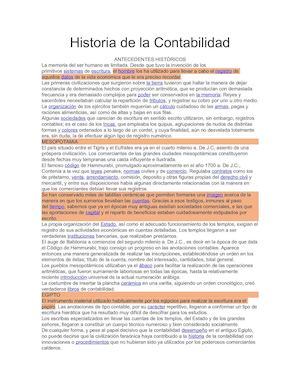 Historia De La Contabilidad