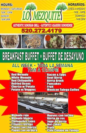 Menu Asadero Los Mezquites