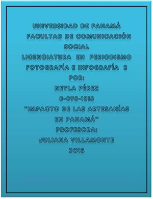 "Impacto De Las Artesanías En Panamá"
