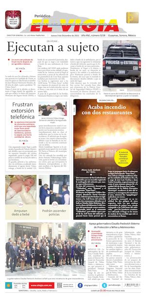 3 de diciembre del 2015