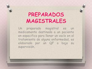 PREPARADOS MAGISTRALES