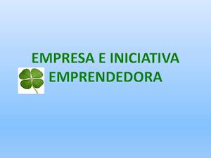 Empresa E Iniciativa Emprendedora