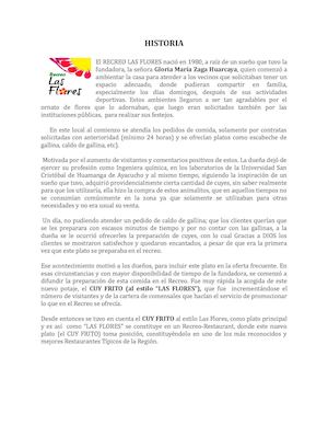 Historia Del Recreo Las Flores