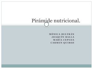 Pirámide Alimenticia Para Exponer