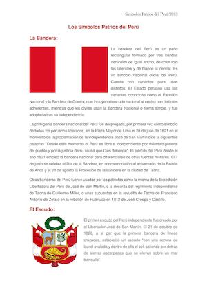 Los Símbolos Patrios Del Perú