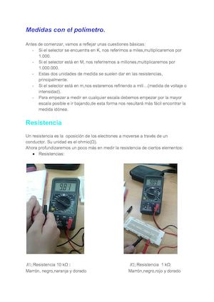 Medidas Con El Polímetro