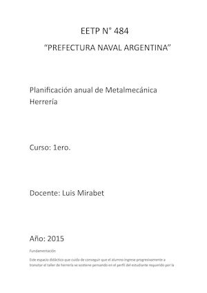 Planificación De Herrería