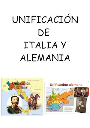 Unificación Italia Y Alemania