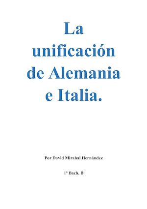 La Unificación De Alemania E Italia