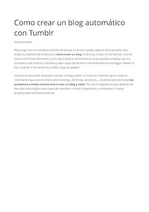 Cómo crear un blog automático en Tumblr