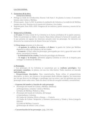 Celestina Resumen