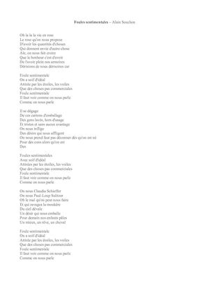 Foules Sentimentales De Souchon