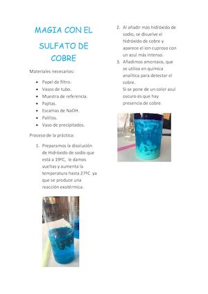 Magia Con El Sulfato De Cobre