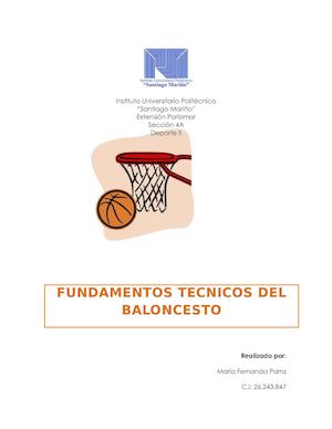 Fundamentos Tecnicos Del Baloncesto