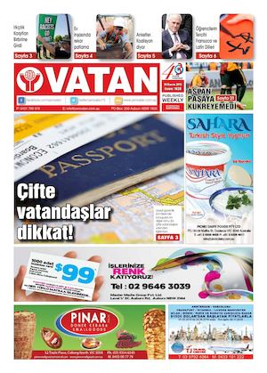 Yeni Vatan Turkish Newspaper Issue No: 1828
