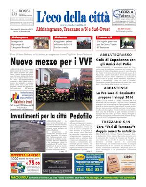 L'eco della città del 9 dicembre 2015