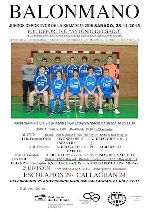 Jornada Balonmano 28noviembre