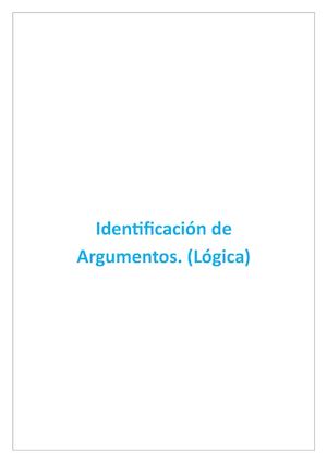 Lógica- Identificación de Argumentos