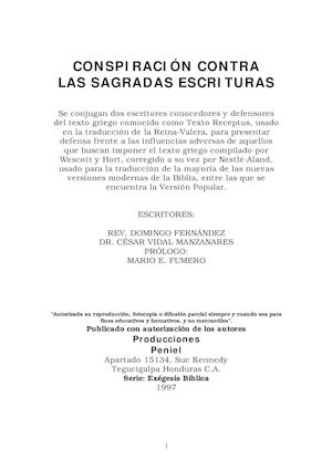 Conspiracion Contra Las Sagradas Escrituras Pag 1 24