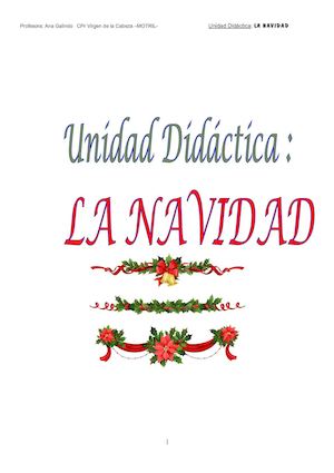 Unidad Didáctica La Navidad Ana Galindo