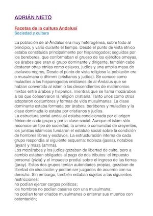 Facetas cultura Andalusí