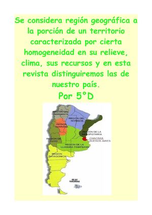 REGIONES GEOGRÁFICA 5°D
