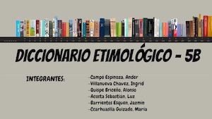 Etimología - 5° "B"