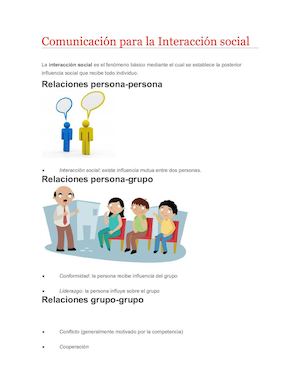 Comunicación Para La Interacción Social
