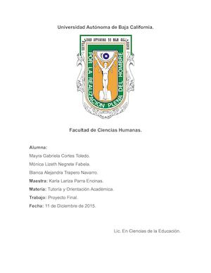 Proyecto Final Tutorias